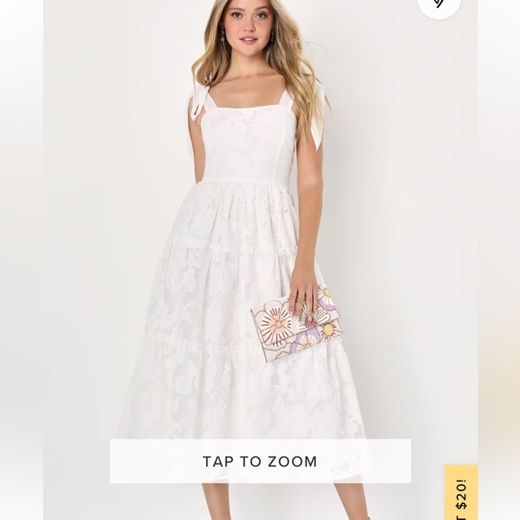 Lulu’s Proof of Perfection White Dress (Bridal Shower) - Picture 1 of 6